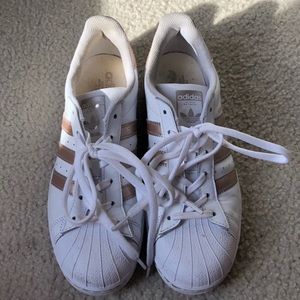 Gold adidas Superstars